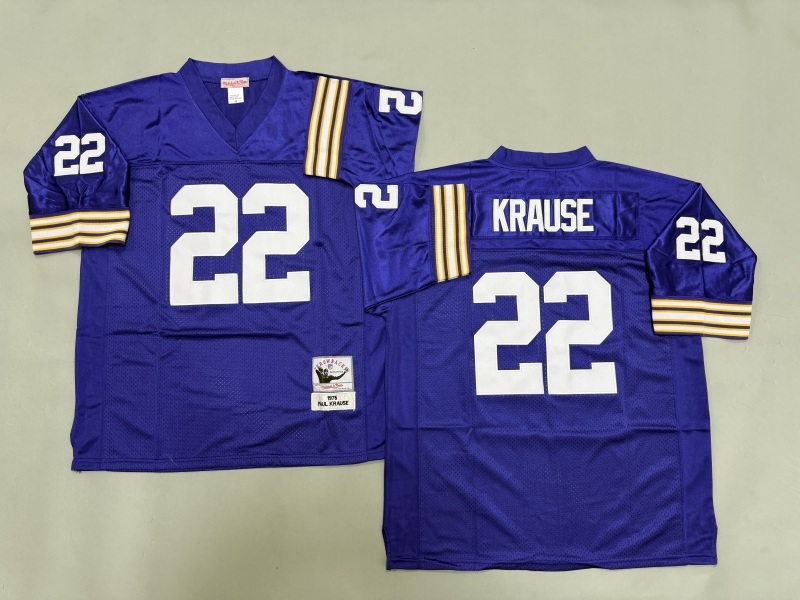 Men 2025 Minnesota Vikings #22 Krause purple Throwback Limited NFL Jersey style 001->minnesota vikings->NFL Jersey